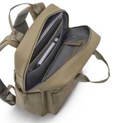 Sac à dos Bergen Pro Cord Dusty Khaki porté – look chic et décontracté -paums34